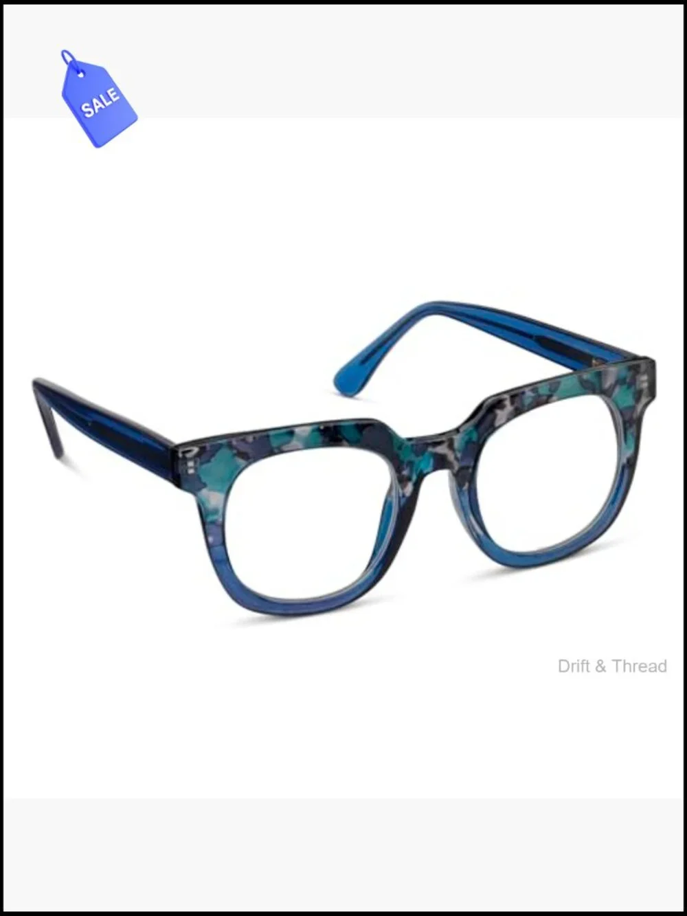 Soft Square Blue Light Blocking Reading Glasses with Spring Hinges and UV